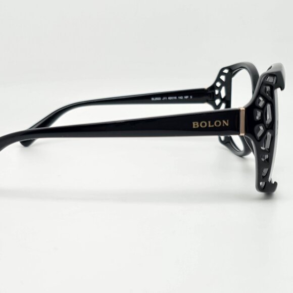 Bolon BL2522 J11 Gloss Black Oversized Sunglasses Frame w/ Case 62-16-142 - Picture 6 of 16